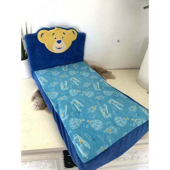 Build a Bear workshop doll Fold Out Chair Bed Futon Blue BAB - Picture 9 of 9